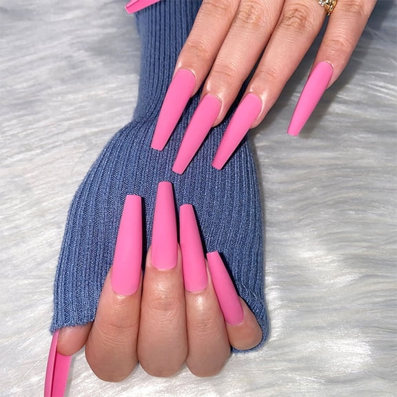 Long Ballet Frosted Fake Nails Not Hurting Hands Not Easy to Break for Women and Girl Nail Salon  Glue Models JP2189
