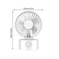 thumbnail image 4 of Billuyoard Ventilador inalámbrico recargable por USB, máquina de refrigeración de escritorio ajustable, para el hogar, habitaciones, oficina, Electrodomésticos Blanco, 4 of 6