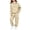 Beige, variant on Girls Boys 2 Piece Tracksuit Quarter Zip Pullover Hoodies & Cargo Sweatpants Classic Athletic Sweatsuit Fleece Lined Outfits