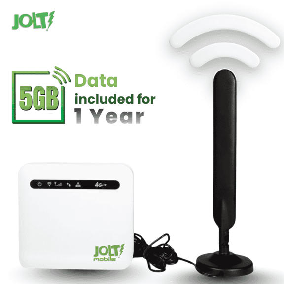 Jolt Mobile 4G LTE WiFi Router Modem Combo | Wireless Home Internet Box & Mobile Hotspot Device | High-Speed WiFi for Home, Office, RV, Travel