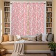 thumbnail image 2 of Spring Flowers Kitchen Curtains 63 Inch Length, Country Retro Floral Botanical Pink Tiers Curtains for Living Room Berdoom Bathroom, Light Filtering Drapes Window Treatment 2 Panels 42"Wx63"L, 2 of 8