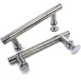 thumbnail image 1 of 2 manijas para puerta de ducha de ABS cromado de 145 mm (14,5 cm), orificio a orificio, 1 of 4