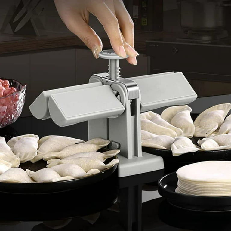 Automatic Electric Dumpling Maker Machine Manual Double Head Press