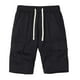 thumbnail image 2 of pstuiky Pantalones cortos para hombre, Pantalones cortos cargo casuales de moda para hombre, con bolsillos y botones, cintura elástica Pantalones cortos de entrenamiento, 2 of 3