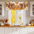 thumbnail image 2 of Kitchen Cafe Valance Curtain for Small Windows,Cute Fox Lying in Orange Maple Leaves Rod Pocket Short Valances,42x18in, 2 of 9
