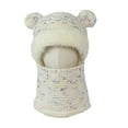 thumbnail image 2 of Auroural Kids Hat Kids Knit Mask Balaclava Winter Face Mask for Kids 4-10 Years Old Boys And Girls Winter Plus Velvet Warm Ear Protection Wool Hat Cute Scarf Mask Integrated Knitted Hat, 2 of 4