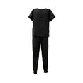 thumbnail image 3 of Conjunto médico femenino Yuyangstore lavable a máquina transpirable duradero negro, 3 of 8
