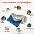 thumbnail image 4 of Beige Blue Ombre Fleece Throw Blanket for Couch, Moire Abstract Artwork Microfiber Flannel Blanket for All Season, Lightweight Soft Throw Blankets for Women, Girls, Adults, 50"x80", 4 of 5
