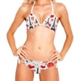 thumbnail image 2 of Eiffel Tower Valentine's Day Detachable Sponge Adjustable Strap Bikini Set Two-Pack Swimsuit Women Swim Suit, 2 of 6