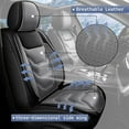 thumbnail image 7 of LAONNVIR Leather Seat Covers,Seat Covers Full Set,Car Seat Protectors 5 Seats,Automotive Seat Covers Fit for Nissan Frontier 2009-2025(Black&Grey,Full Set), 7 of 7