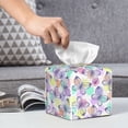 thumbnail image 6 of Logiee Tissue Box Cover 5X5X5'' PU Leather Tissue Holder Square Tissue Cube Box Organizer for Bathroom Vanity Countertop,Car,Night Stands,Office,Home,Kitchen (Butterflies on Polka Dots), 6 of 8