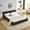 Dark Gray + Chenille + Foam, variant on Queen Size Platform Bed Frame with Headboard, Upholstered in Soft Chenille Fabric - Solid Wood Frame, No Box Spring Required, Easy Assembly (68"W x 86.5"H x 23.5"D)