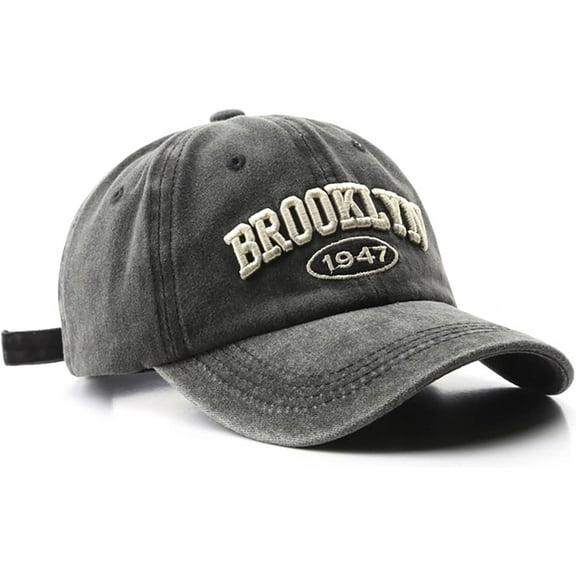 Brooklyn Cap Washed Vintage Baseball Cap Sun Hat for Men and Women
