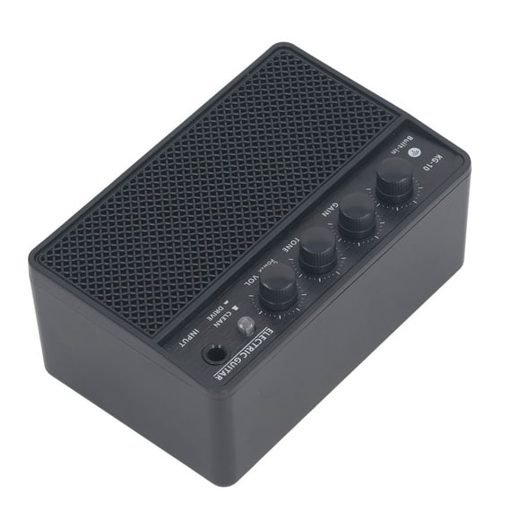 Mini Amplificador de Guitarra Eléctrica, Canales Limpios de Doble Canales Compactos de Guitarra Elechtrica Portátil amp 10W y Reproducción para el Escenario Detrás del