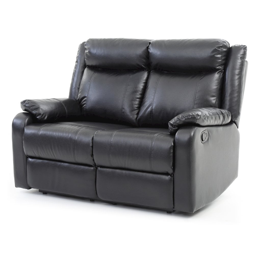 Glory Furniture Ward Reclining Loveseat in Black Color