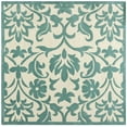 thumbnail image 2 of SAFAVIEH Modern Art Marielle Floral Geometric Polyester Rug, Ivory/Light Blue, 7' Square, 2 of 7