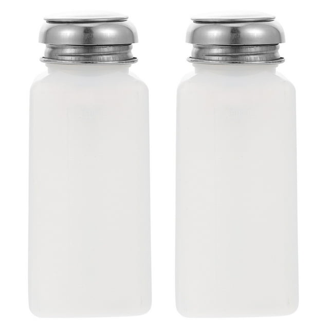 EeaseCA 2Pcs 250ml Anti-static Pressure Alcohol Bottle Pump Dispenser for Storing Liquid Alcohol (White)
