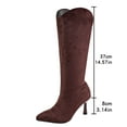 thumbnail image 6 of Roncen Women's Winter Knee High Boots - Fashion Casual Pointed Toe Solid Color Dress Boots with Back Zipper and Slim Stiletto Heel, 6 of 8
