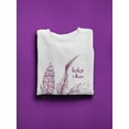 thumbnail image 3 of Boho Chic Feather Outline Design Sweatshirt Women -Image by Shutterstock, Female Small, 3 of 4