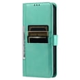 thumbnail image 6 of SaniMore for Samsung Galaxy S21 FE PU Leather Case, Wallet Design with Card Slots Cash Pocket [Wrist Strap] Flip kickstand Full Body Protection Magnetic Closure Business TPU Shell, Green, 6 of 11