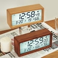 thumbnail image 2 of Solid Wood Clock Simple Clock Luminous Bedside Clock Large Screen Wooden Alarm Clock, 2 of 9