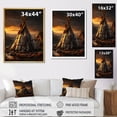 thumbnail image 4 of Designart "Soulful Sanctuary Beige and Black Native Tipi" Cityscapes Floater Framed Canvas Print, 4 of 7