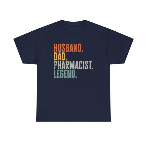 Pharmacist Husband Dad Shirt Gifts Tshirt Crew Neck Short Sleeve