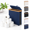 Blue-Medium, variant on Grey Medium Free Standing Toilet Paper Storage Container Holds Up To 9 Mega Rolls