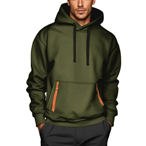 Dagugfen Mens Hoodies Casual Sports Pocket Drawstring Long Sleeve Loose Comfy Athletic Tops Fashion