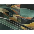 thumbnail image 3 of Ambesonne Mid Century Modern Quilted Coverlet 3 Pcs, Lake Mountains, Queen Size, Ginger Dark Teal, 3 of 4