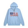 thumbnail image 3 of MHFRRA Sudadera Ligera con Capucha y Media Cremallera Estampada para Uso Deportivo Informal y Entrenamiento Al Aire Libre Azul, 3 of 3