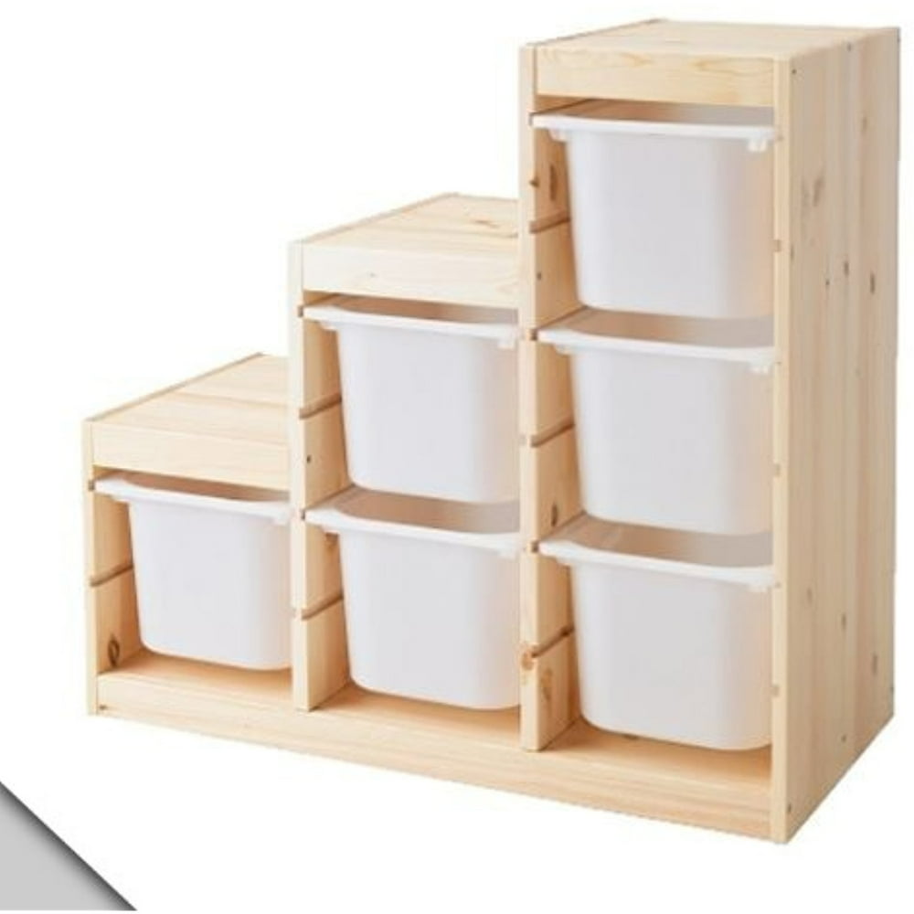 IKEA TROFAST Storage combination (A3), pine, white