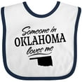 thumbnail image 3 of Inktastic Someone in Oklahoma Loves Me Boys or Girls Baby Bib, 3 of 4