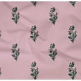 thumbnail image 4 of oneOone Cotton Poplin Twill Pastel Pink Fabric Leaves & Floral Block Dress Material Fabric Print Fabric By The Yard 56 Inch Wide, 4 of 4