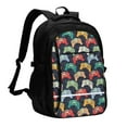 thumbnail image 1 of Easygdp Retro Video Game Mochila para Laptop de Viaje con Puerto USB, Mochila para Laptop con Puerto de Carga USB para Mujeres y Hombres, 1 of 7