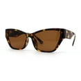 thumbnail image 3 of Womens Mod Squared Cat Eye Sunglasses Tortoise Brown, 3 of 4