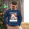 thumbnail image 5 of Christmas Sweatshirt, Funny Santa with Cows Christmas Sweatshirt, Holiday Ugly Sweater, Festive Crewneck for Parties & Cow Lovers, 5 of 5