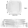 thumbnail image 4 of Geemin 3 Layers Grill Stands Air Fryers Stackable Rack 304Stainless Steel Dehydrator Racks Grilling Racks for Restaurant Kitchen, 4 of 6