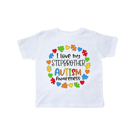

Inktastic I Love my Stepbrother Autism Awareness Gift Toddler Boy or Toddler Girl T-Shirt