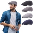 thumbnail image 1 of CHUANK Mens Newsboy Mesh Hat Summer Breathable Flat Cap for Adjustable Beret Driving Hunting, 1 of 9