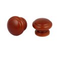 thumbnail image 2 of Armario de la cocina del gabinete de puerta del botón de extracción de madera de la manija 15pcs 34x26mm Marrón oscuro Unique Bargains tiradores para armarios y muebles, 2 of 3
