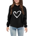 thumbnail image 2 of Generic Valentine'S Day Baby Hooded Sweatshirt Heart Graphic Baby Hooded Sweatshirt Toddler Kids Girls Boys Boys Sweatshirt Pullover Hoodies Cute Printed Hooded Sweatshirts, 2 of 3