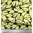 thumbnail image 3 of Soimoi Black Cotton Duck Fabric Basil Leaves Printed Fabric 1 Yard 42 Inch Wide, 3 of 3