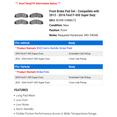 thumbnail image 2 of Front Brake Pad Set - Compatible with 2013 - 2016 Ford F-450 Super Duty 2014 2015, 2 of 2