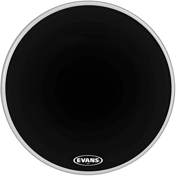 EVANS MX2 Black Marching Bass Drum Head Black 26 in.