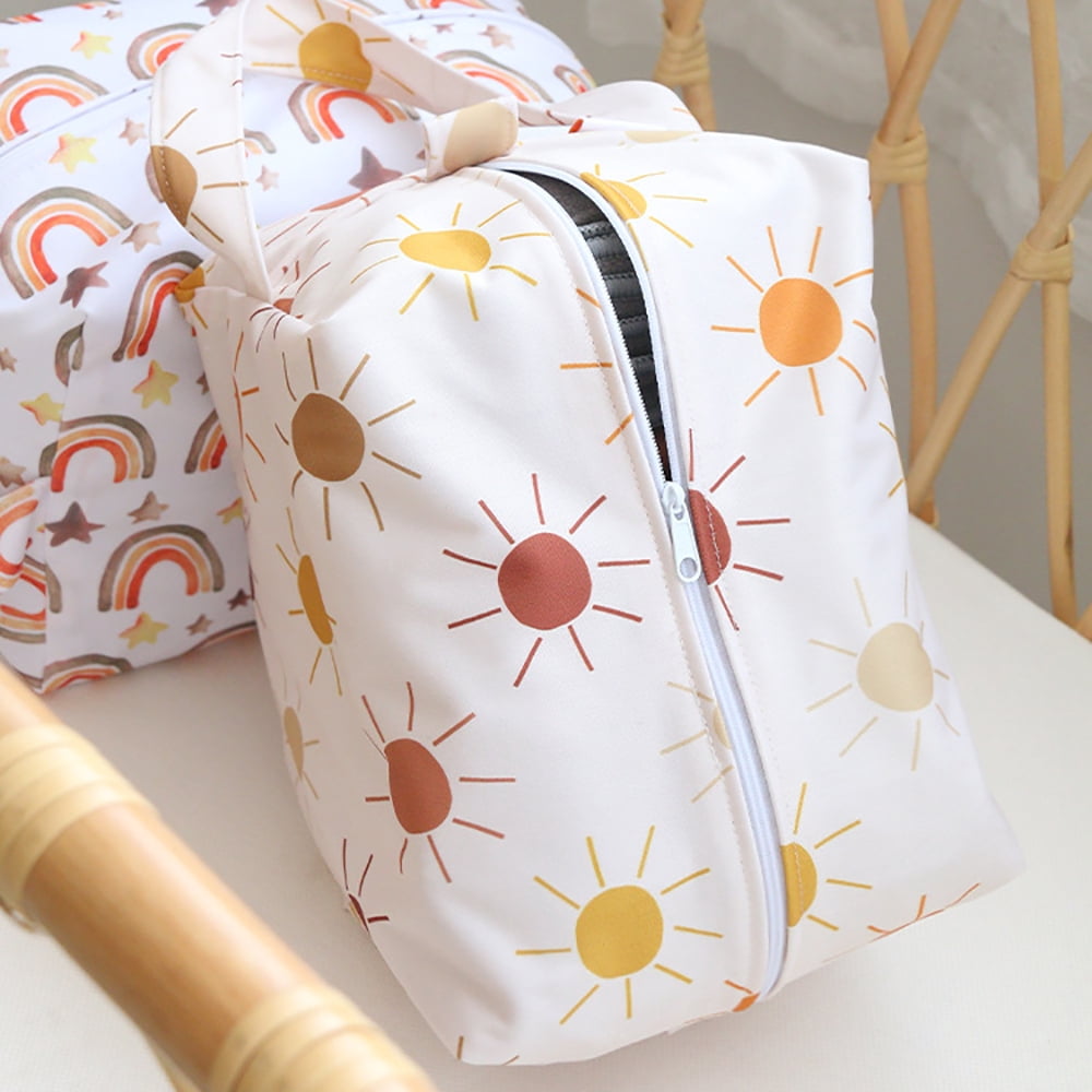 Baby Wet Dry Bag 3PCS Diaper Organizer Bag Nappy Pouch Water-resistan Diaper Pod for Baby Stroller, Diaper Bag,Travel Bag
