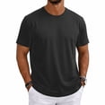 thumbnail image 3 of Mens Shirts Ultra Soft Plain Tshirts for Men Crew Neck Casual Basic Tee Shirt Undershirt Black M, 3 of 8