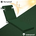 thumbnail image 4 of Outdoor Lounge Chair Cushions, 72×21×3in High-Density Foam Chair Cushion with Ties and Pillow, Anti-fading Patio Chaise Lounge Cushions for Pool & Beach（2pc, Dark green）, 4 of 6