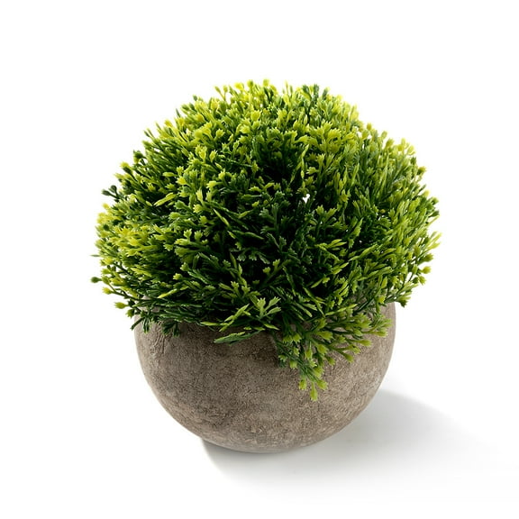 K-Cliffs Home Decor Mini Ball Shape  Artificial Plant in pot   - Green