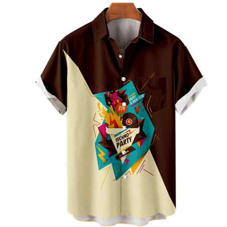 

MLFU Men s and Big Men s Musical Graphic Tees Vintage Polyester Costume For Men